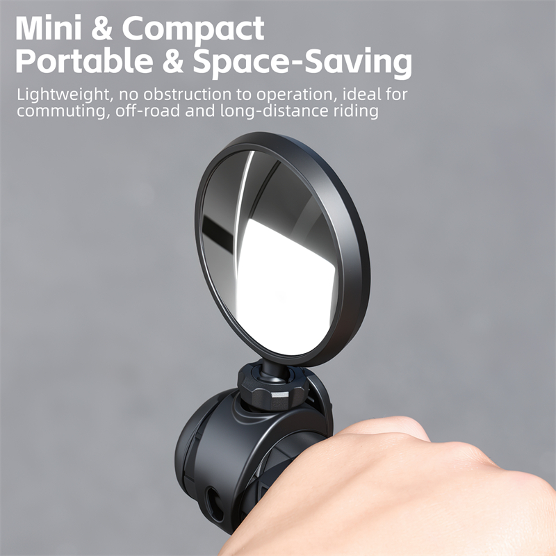 Mirror Handlebar Convex - WEST BIKING HD広角自転車バックミラー360 ° 調整可能なクイックインストール自転車用凸面ミラー、20〜38mmのハンドルバーに適合