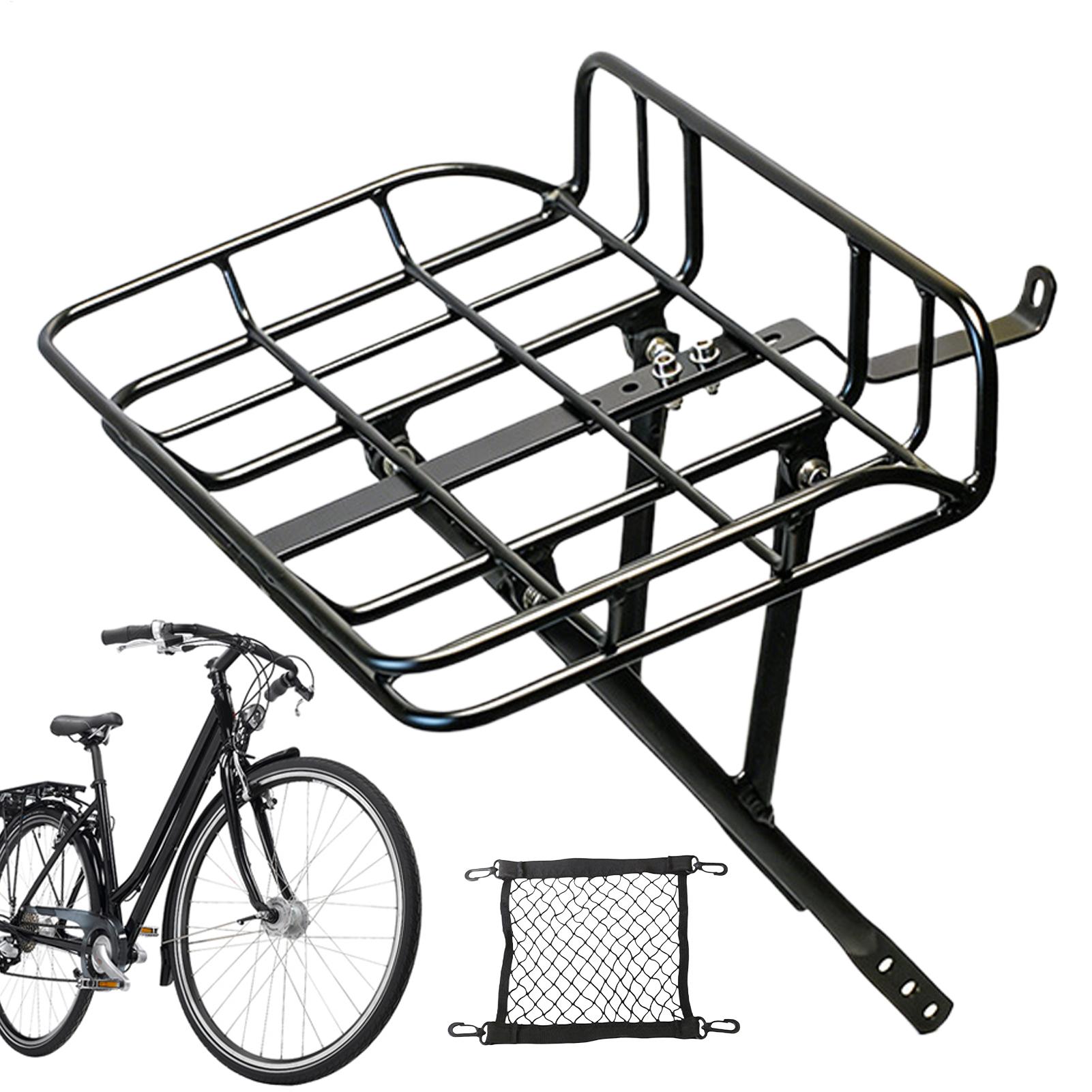 Cycling Commuting - クイックリリース式フロントバイクバスケット 大容量メタルカーゴバスケット ロードバイク、マウンテンバイク、通勤、食料品の買い物、アウトドアに最適