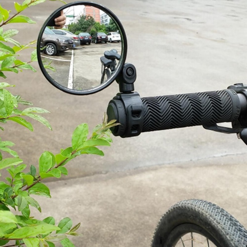 Mirror Handlebar Convex - 自転車バックミラー ハンドルバーミラー サイクリングリアビュー MTBバイク シリコンハンドルバックミラー 広角凸面鏡