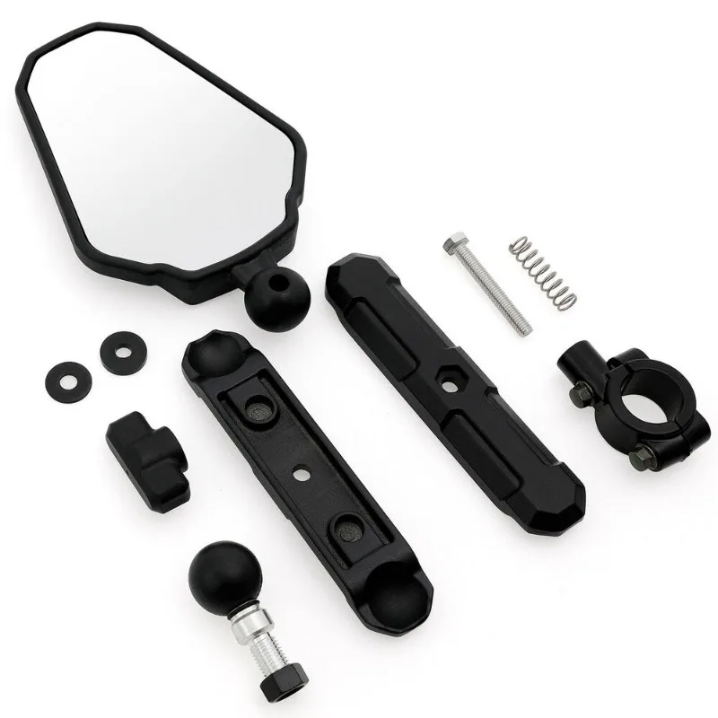 Mirror Handlebar Convex - オートバイサイドミラー凸面折りたたみ式オフロードバックミラーハンドルバーサイドミラー、ストリートバイク、ダートバイク、ATV、クワッドに適合