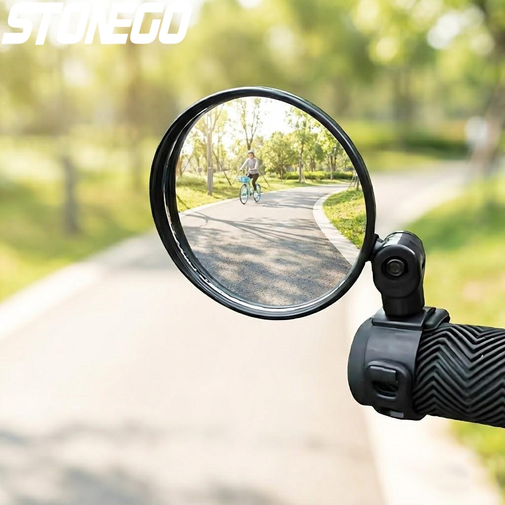 調整可能な自転車ハンドルバーリアビューミラー凸面安全広角サイ - Mirror Handlebar Convex のレビューと価格