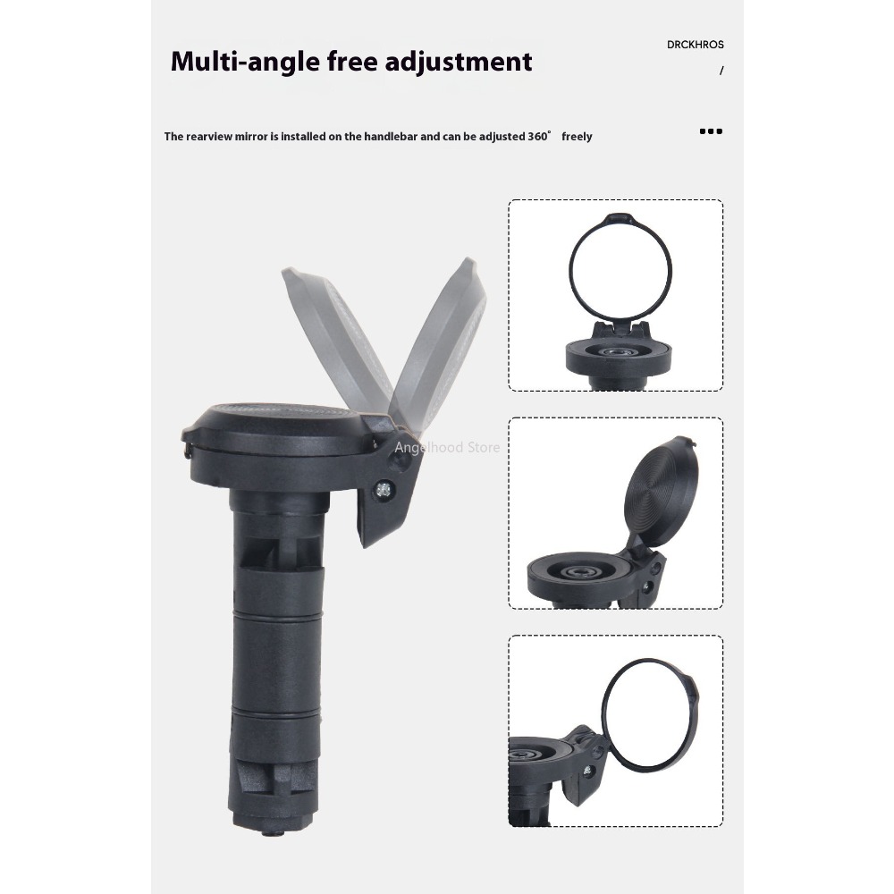 ハンドルバー取り付け自転車バックミラーアクリルレンズ360  - Mirror Handlebar Convex のレビューと価格