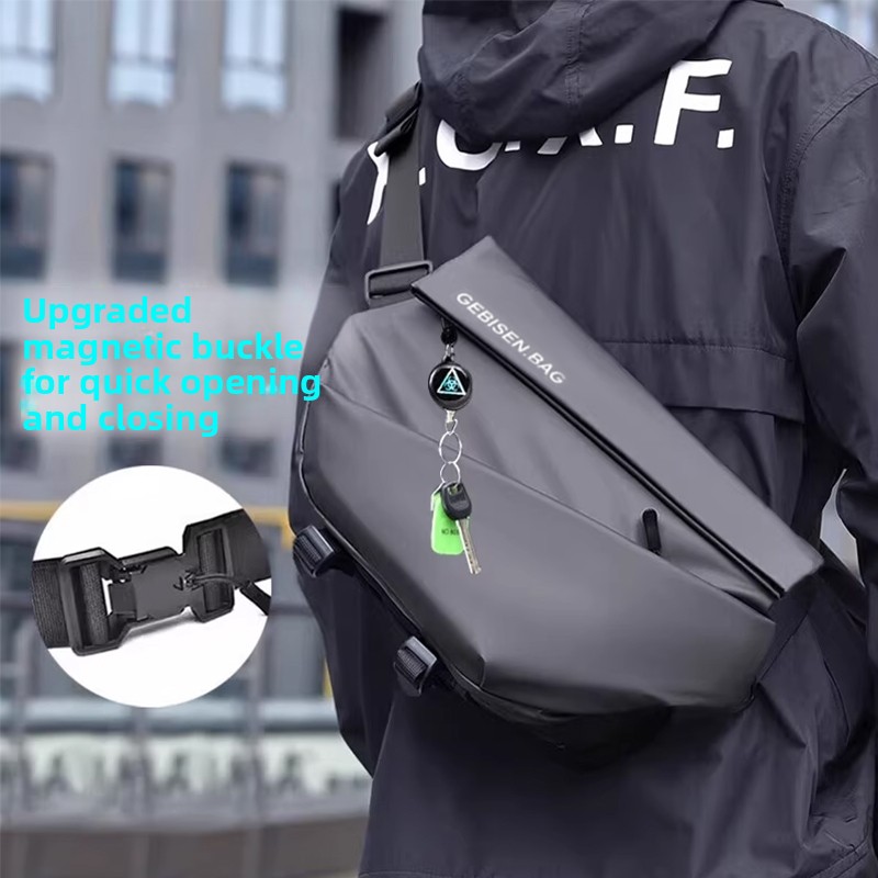 磁気バックル付きメンズクロスボディバッグ、通勤、サイクリング - Cycling Commuting のレビューと価格